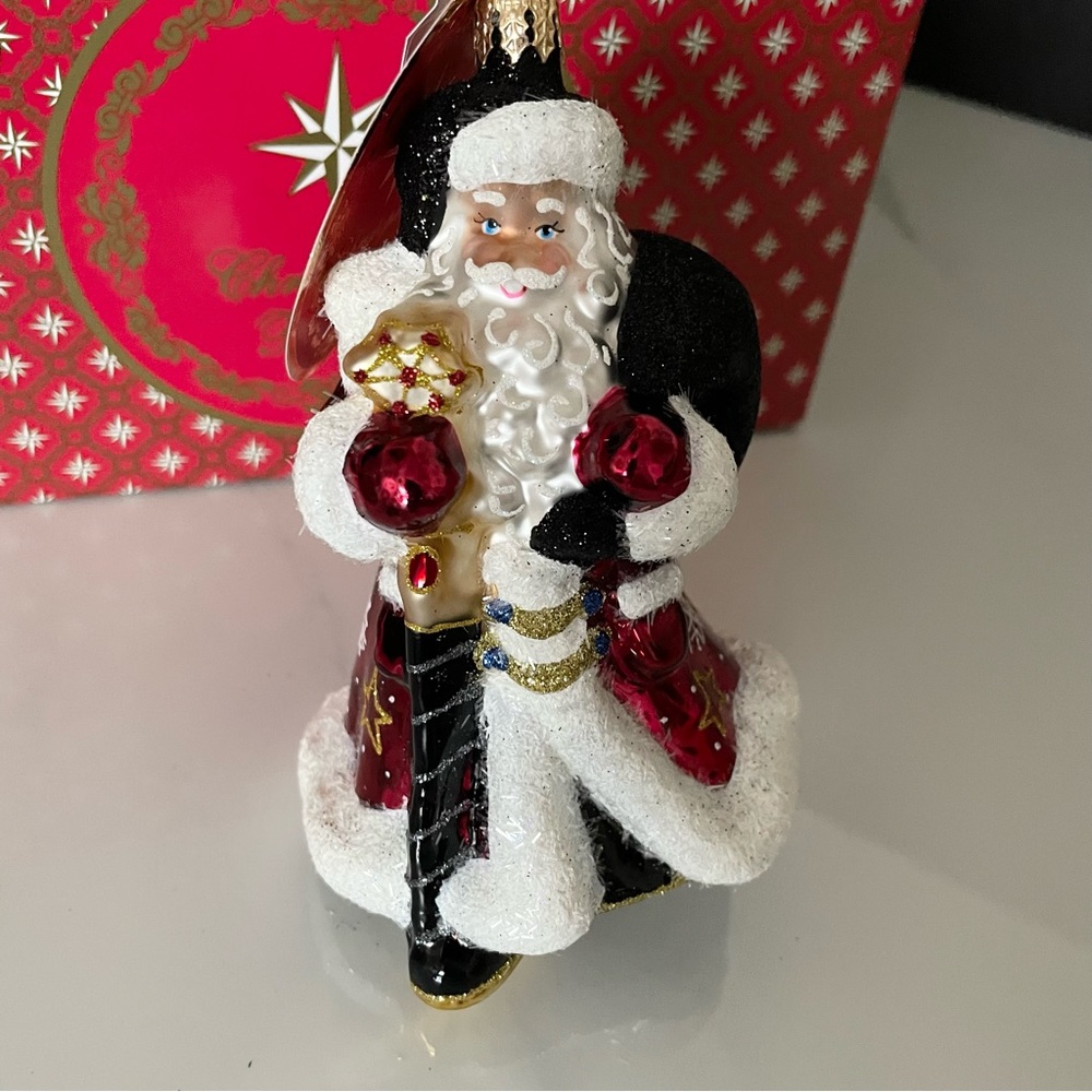 Jolly Jewel Toned Santa Ornament by Christopher Radko